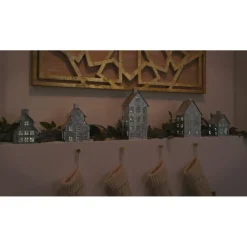 As Is Emryn House 5Pc Farmhouse Village Set With String Lights