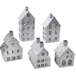 As Is Emryn House 5Pc Farmhouse Village Set With String Lights