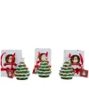 As Is Mr. Christmas Set Of 3 Mini Snow-Tipped Nostalgic Trees With Timer
