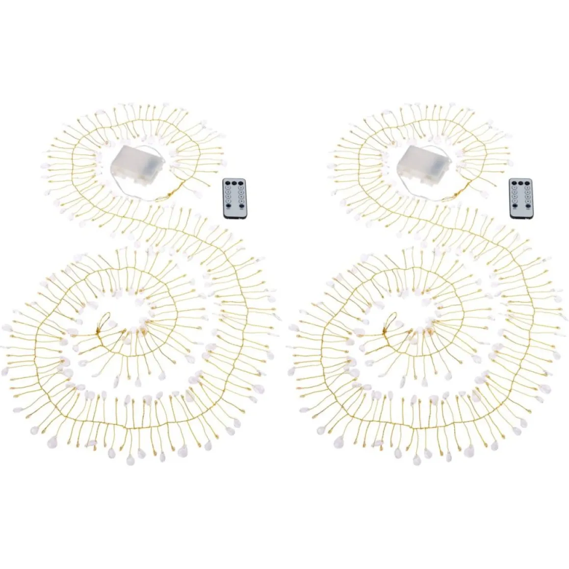 August & Leo Handmade Crystal Beaded Multifunction Led Garland 2-Pack