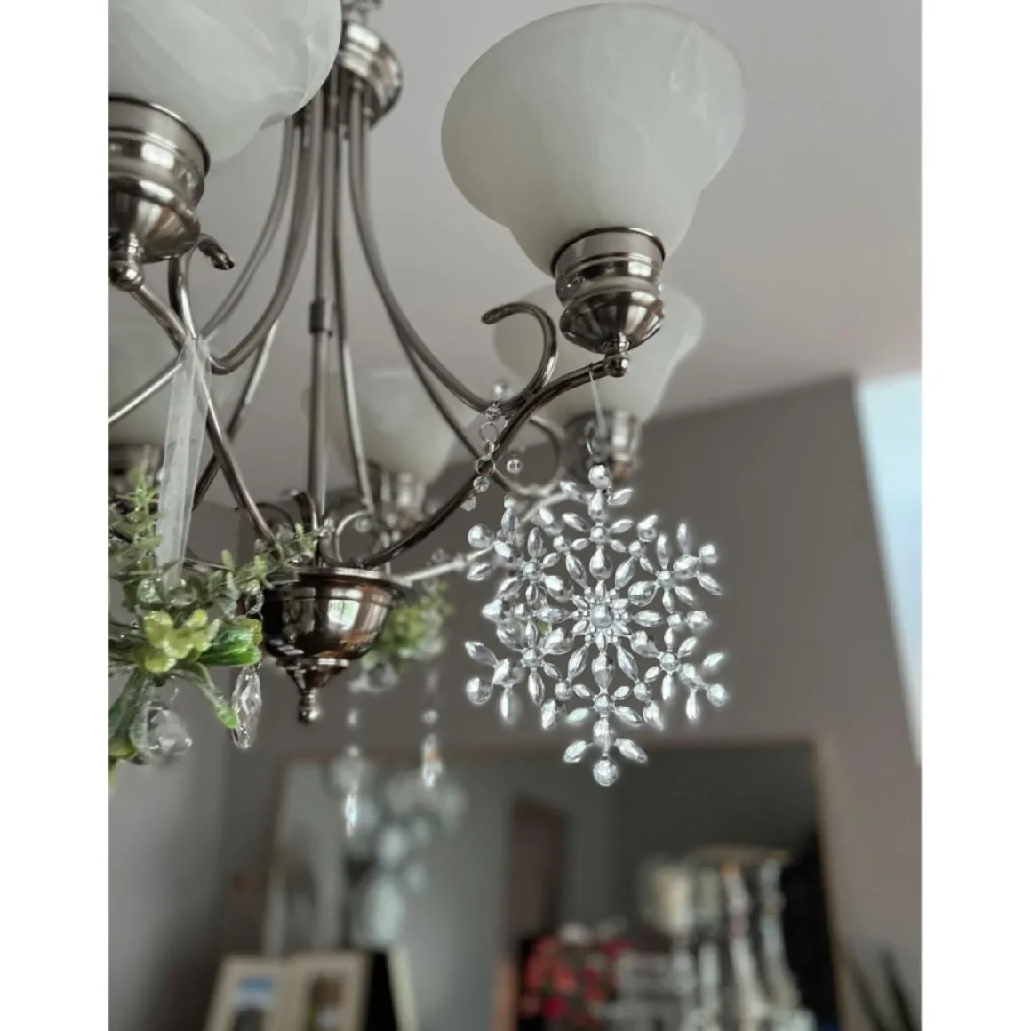 August & Leo Mini Jeweled Snowflakes Set Of 3