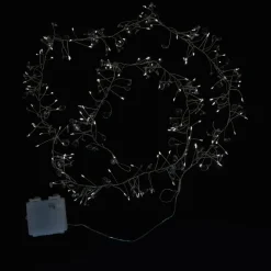 August & Leo Set Of 2 Crystal Beaded Led Garlands With Timer