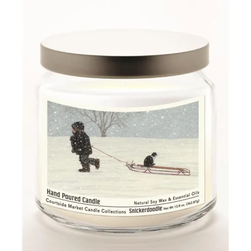 Courtside Market All Aboard Soy Candle In Glass Jar With Silver Lid