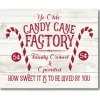 Courtside Market Candy Cane Factory 10.5" X 14" Wood Art