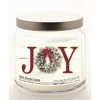 Courtside Market Christmas Joy Candle Glass Jar With Silver Lid