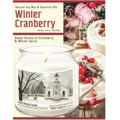 Courtside Market Christmas Chapel Infused Wax Candle With Silver Lid