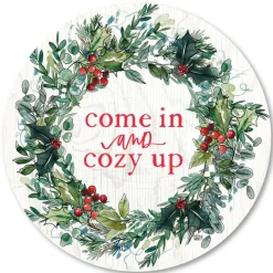 Courtside Market Come In And Cozy Up Reece 15"X15" Circular Board