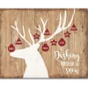 Courtside Market Dashing Through The Snow Canvas Wall Art