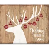 Courtside Market Dashing Through The Snow 8"X10" Board Sign