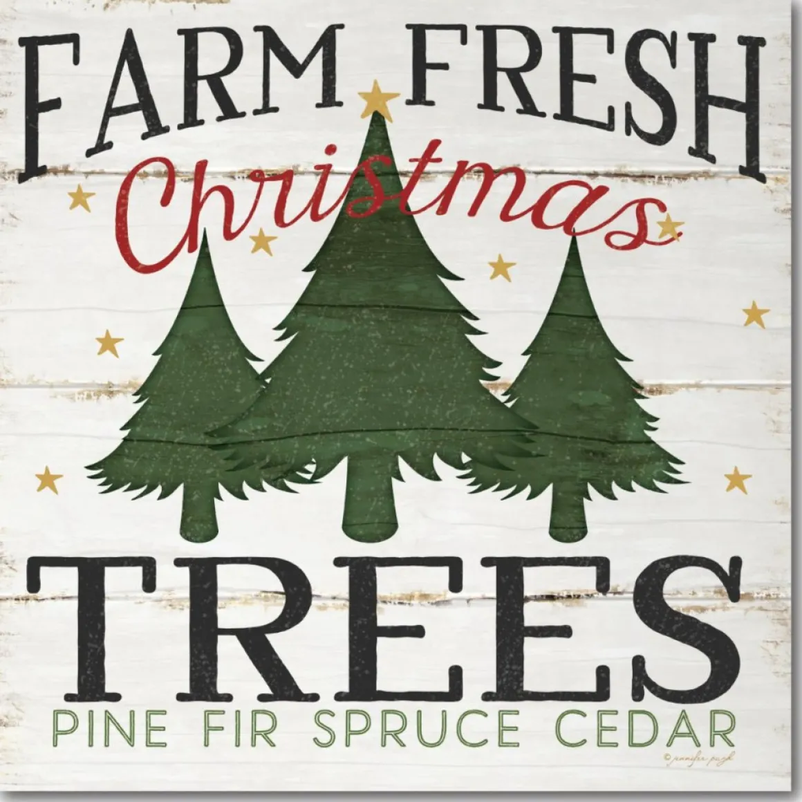Courtside Market Farm Fresh Christmas Trees Canvas Wall Art