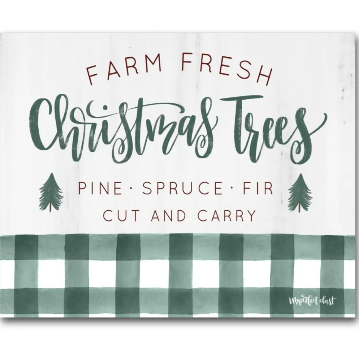 Courtside Market Farm Fresh Christmas Trees Canvas Wall Art