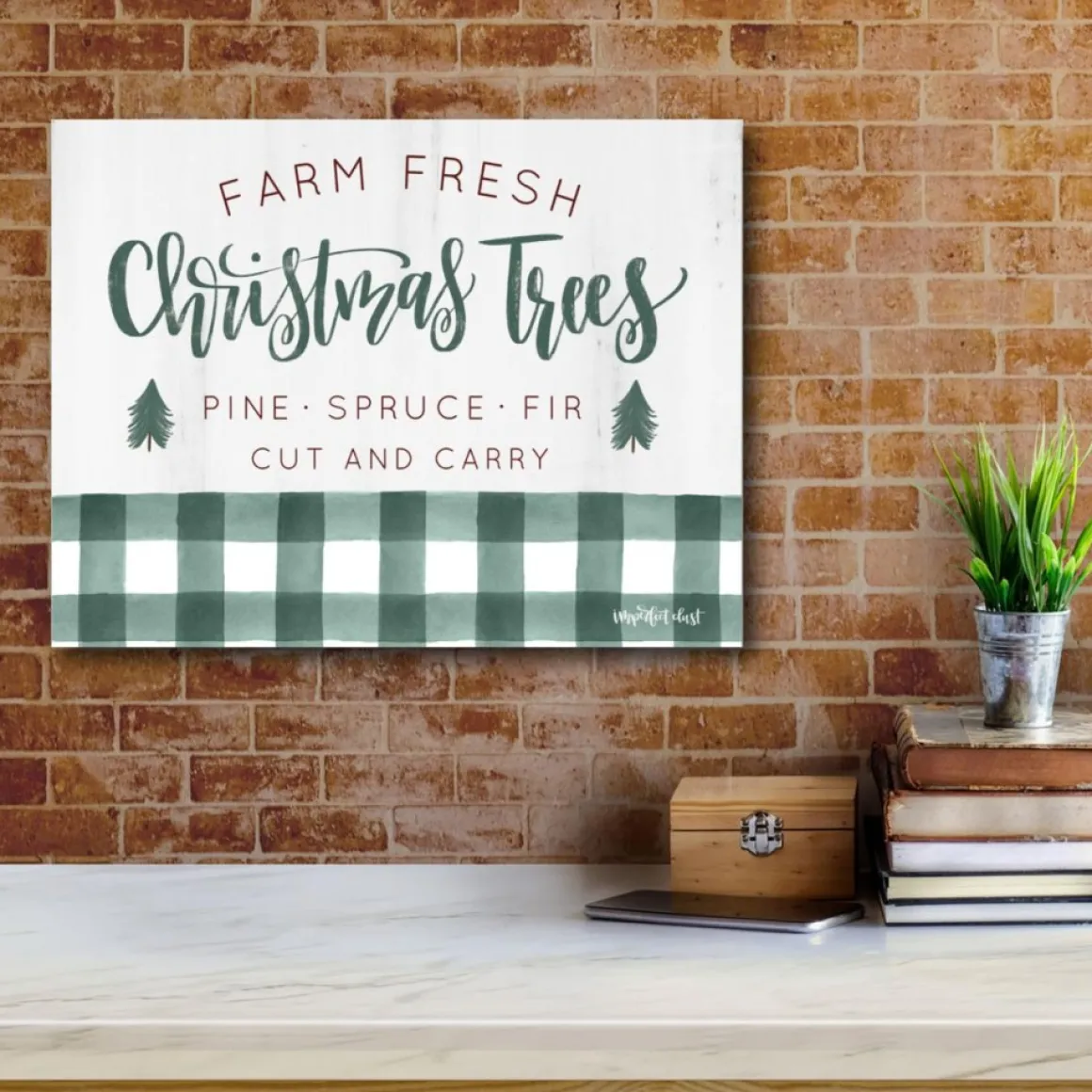 Courtside Market Farm Fresh Christmas Trees Canvas Wall Art