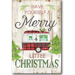 Courtside Market Merry Little Christmas Camper Canvas Wall Art