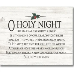 Courtside Market O Holy Night Fixed 10.5" X 14" Wood Art