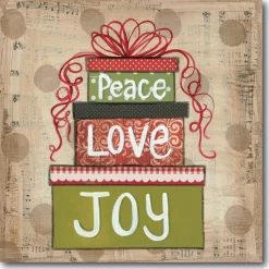 Courtside Market Peace Love & Joy Canvas Wall Art