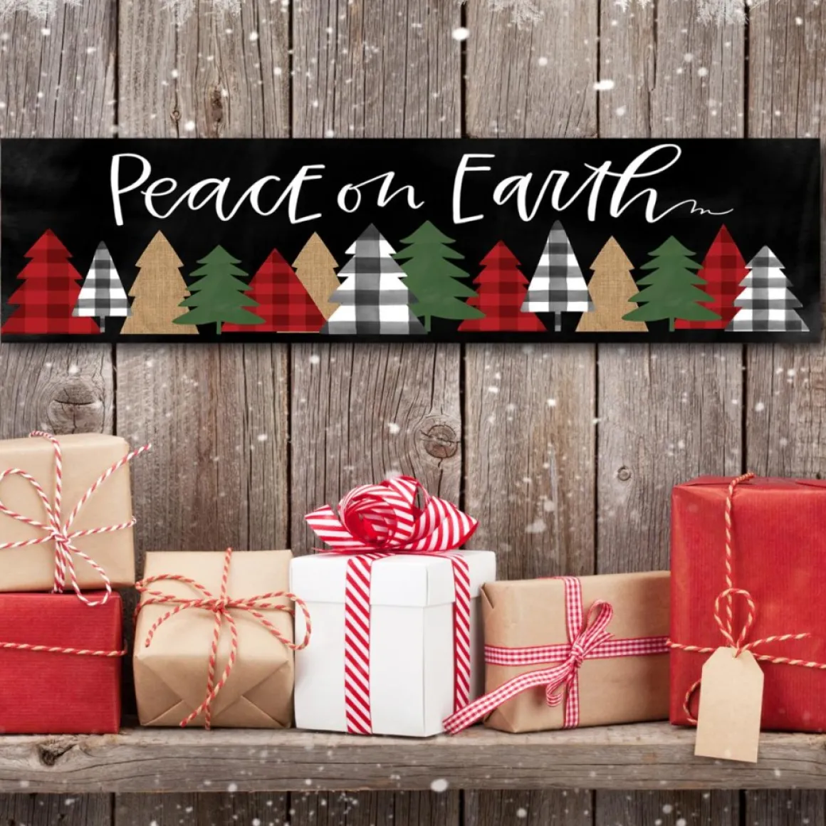 Courtside Market Peace On Earth 6"X24" Board Panel