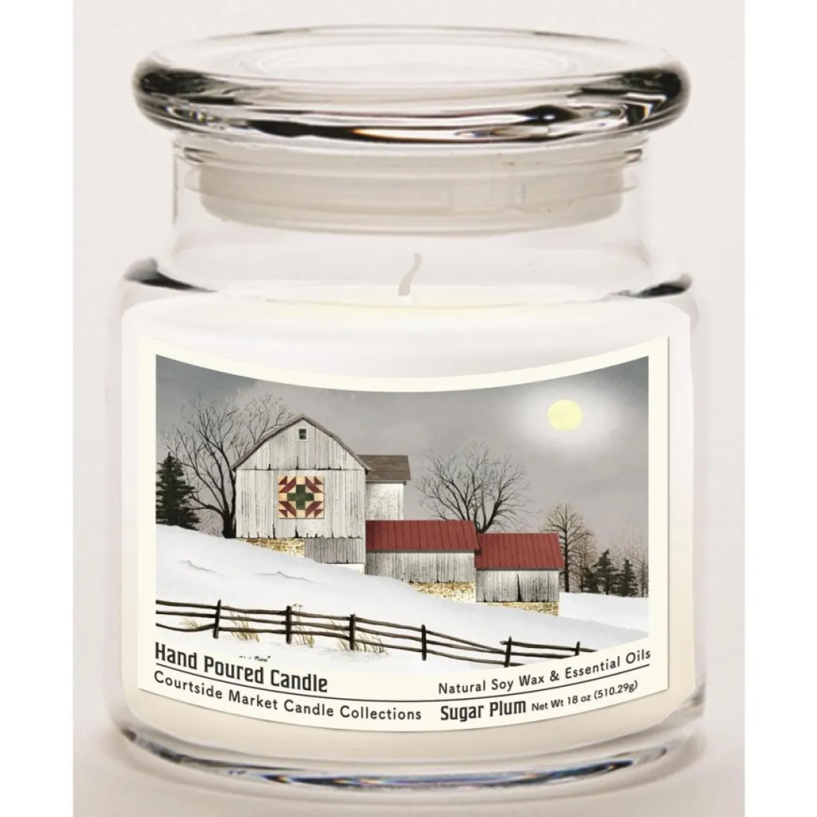 Courtside Market Soy Candle W/ Essential Oils + Lid - Quilted Barn