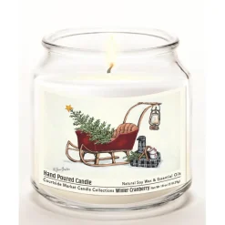 Courtside Market Soy Candle W/ Essential Oils + Lid - Santa's Sleigh
