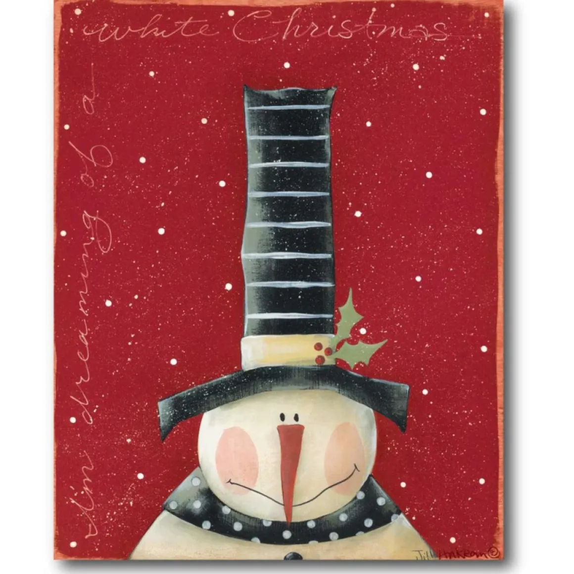 Courtside Market White Christmas 8"X10" Art Board Sign