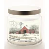 Courtside Market Winter Barn With Mill Infused Wax Candle In Glass Jar