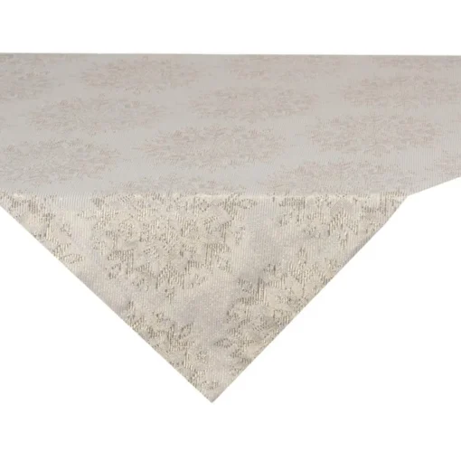 Design Imports Winter Sparkle Jacquard Metallic Square Table Topper