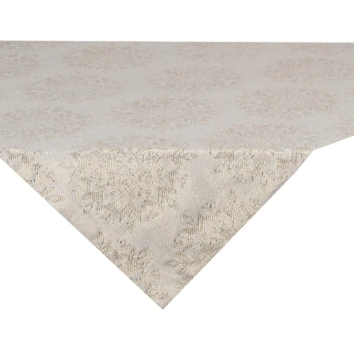 Design Imports Winter Sparkle Jacquard Metallic Square Table Topper