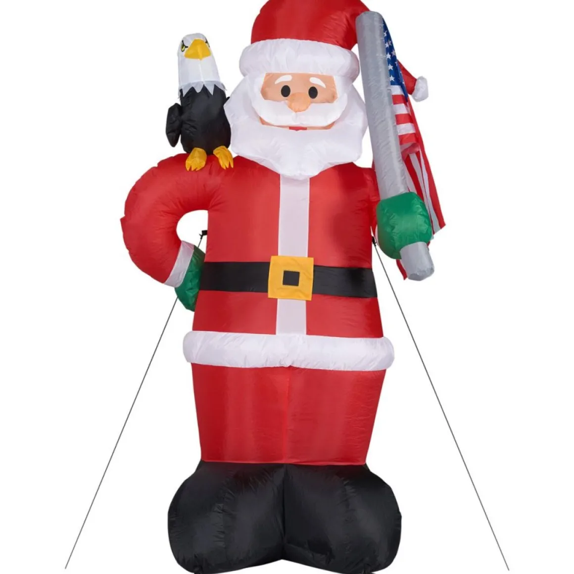 Fraser Hill Farm 8' Americana Santa W Eagle And Flag Lit Inflatable