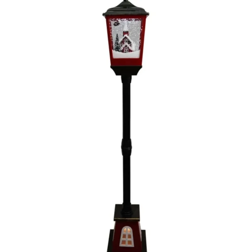 Fraser Hill Farm 53" Musical Street Lamp W/ Flying Santa
