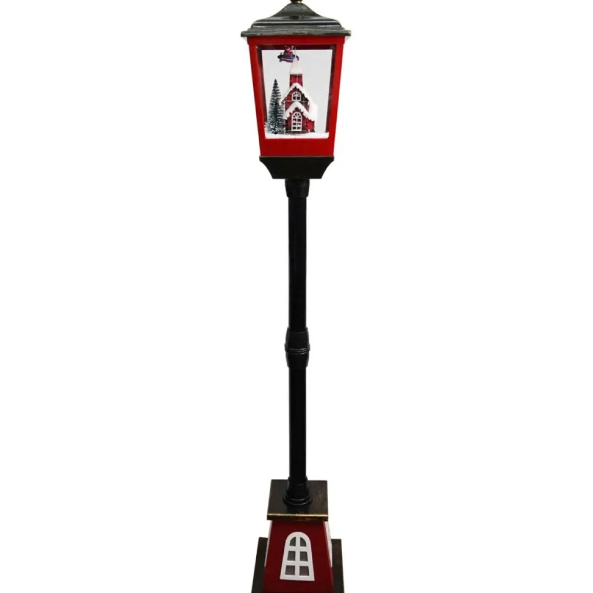Fraser Hill Farm 53" Musical Street Lamp W/ Flying Santa