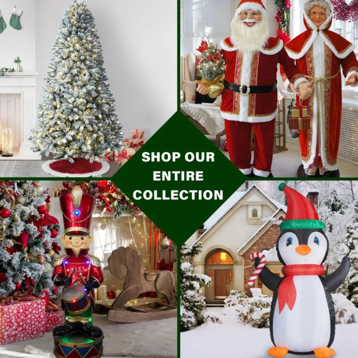 Fraser Hill 7-Ft. Wide Pre-Lit Inflatable Santa In Monster Truck