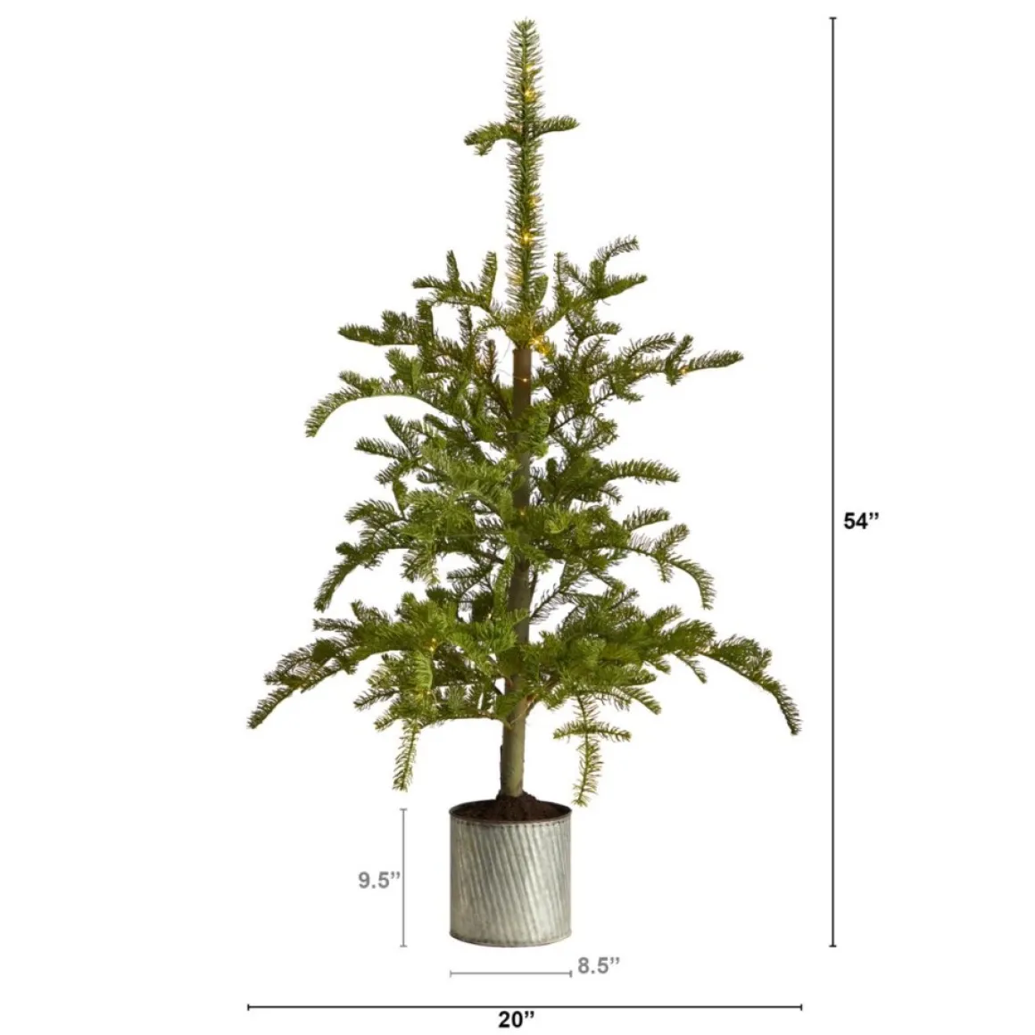 4.5Ft. Prelit Christmas Pine Tree In Planter
