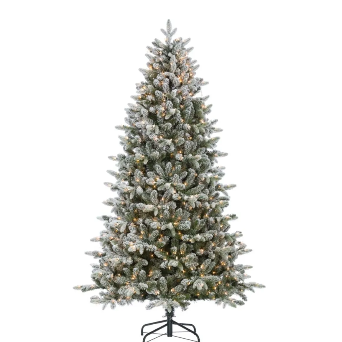Gerson Company 7.5' Flocked Natural Swiss Mountain Fir With 800 Lights