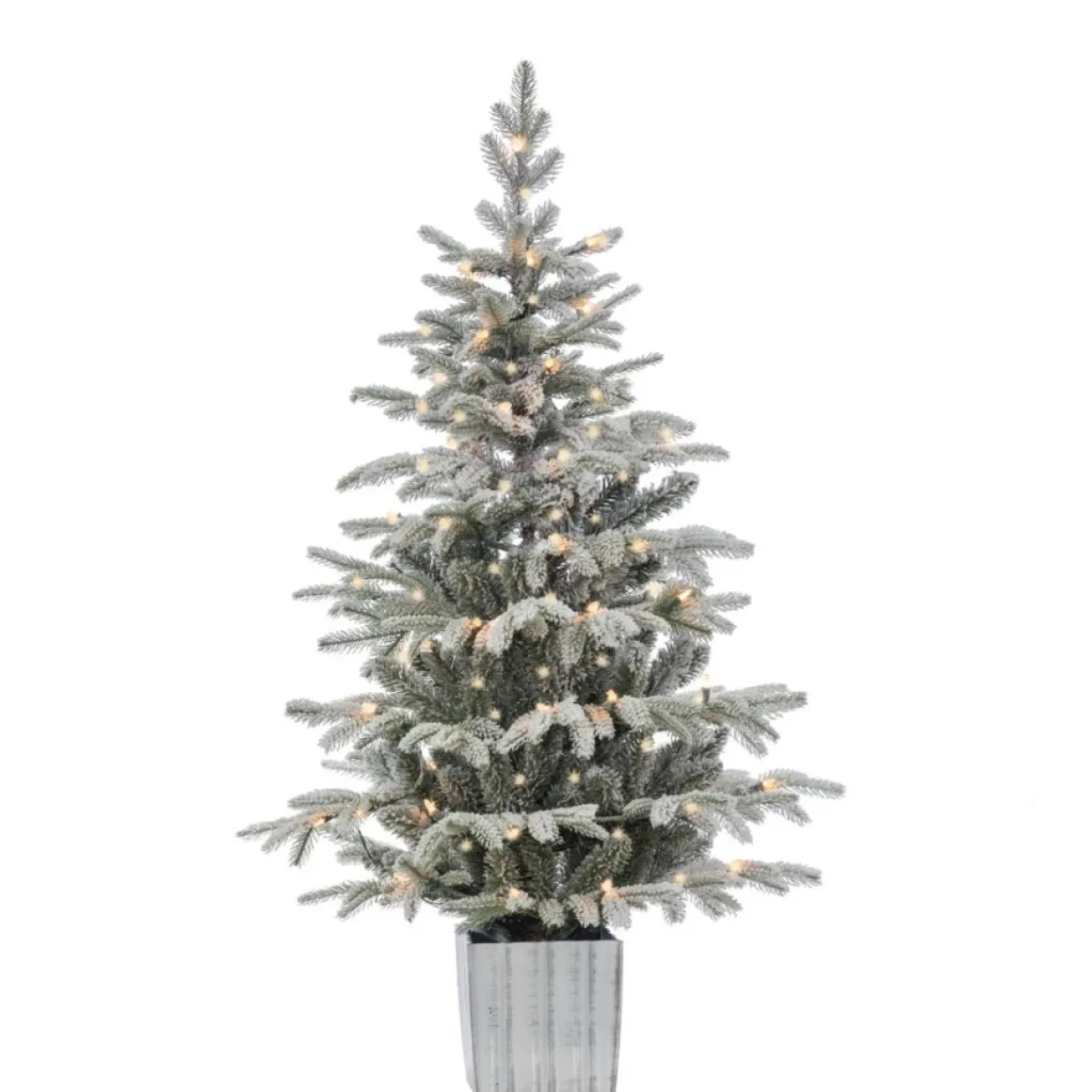 Gerson Company 4.5' Potted Lightly Flocked Iceland Fir With 70 Lights