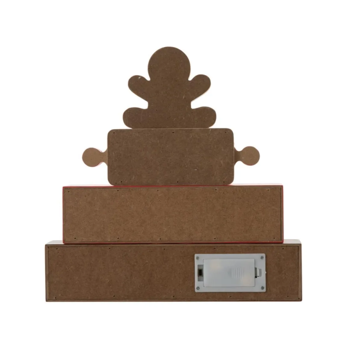 Glitzhome 12" H Lighted Wooden Christmas Gingerbread Man Table Decor