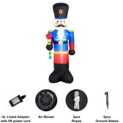 Glitzhome 8' Lighted Inflatable Soldier Decor