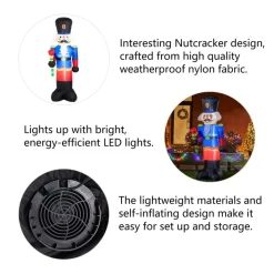 Glitzhome 8' Lighted Inflatable Soldier Decor