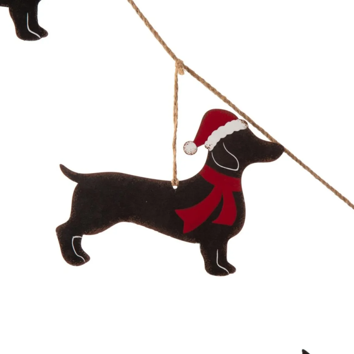Glitzhome 6' Metal Christmas Dog Garland 2-Pack