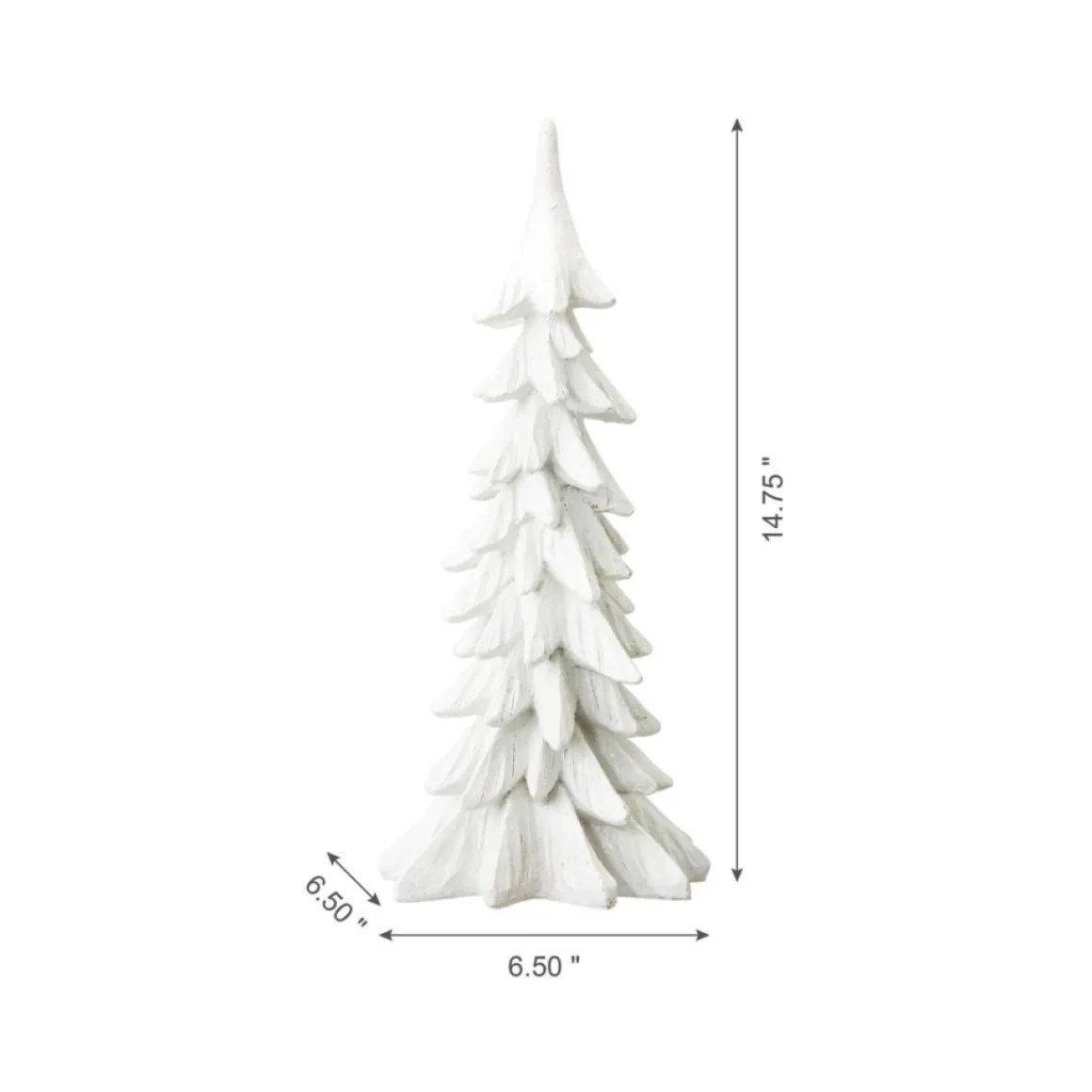 Glitzhome 14.75" Resin Christmas Table Tree Decor
