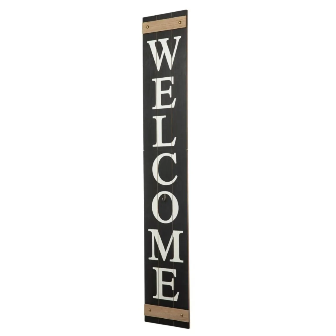 Glitzhome 60" Wooden Welcome Porch Sign W/4 Interchangeable Wreaths