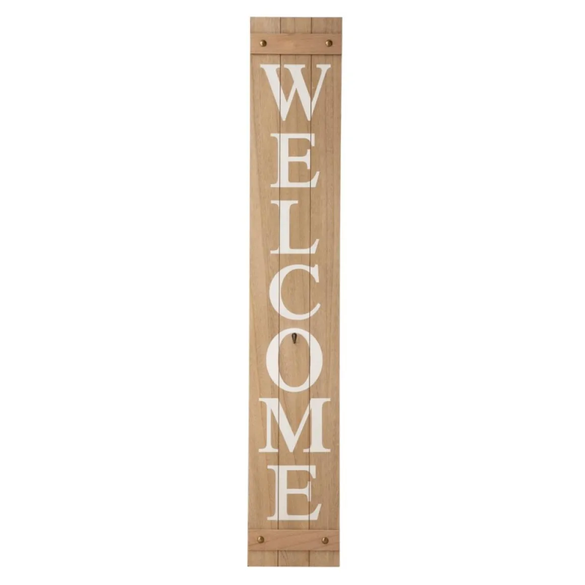 Glitzhome 60" Wooden Welcome Porch Sign W/4 Interchangeable Wreaths