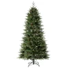 Glitzhome 7.5Ft Pre-Lit Green Fir Artificial Christmas Tree W/ 500 Led