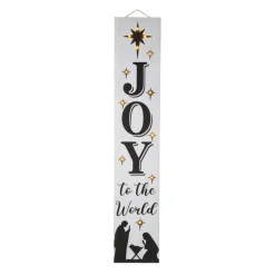 Glitzhome 42"H Lighted Wooden Nativity Porch Sign