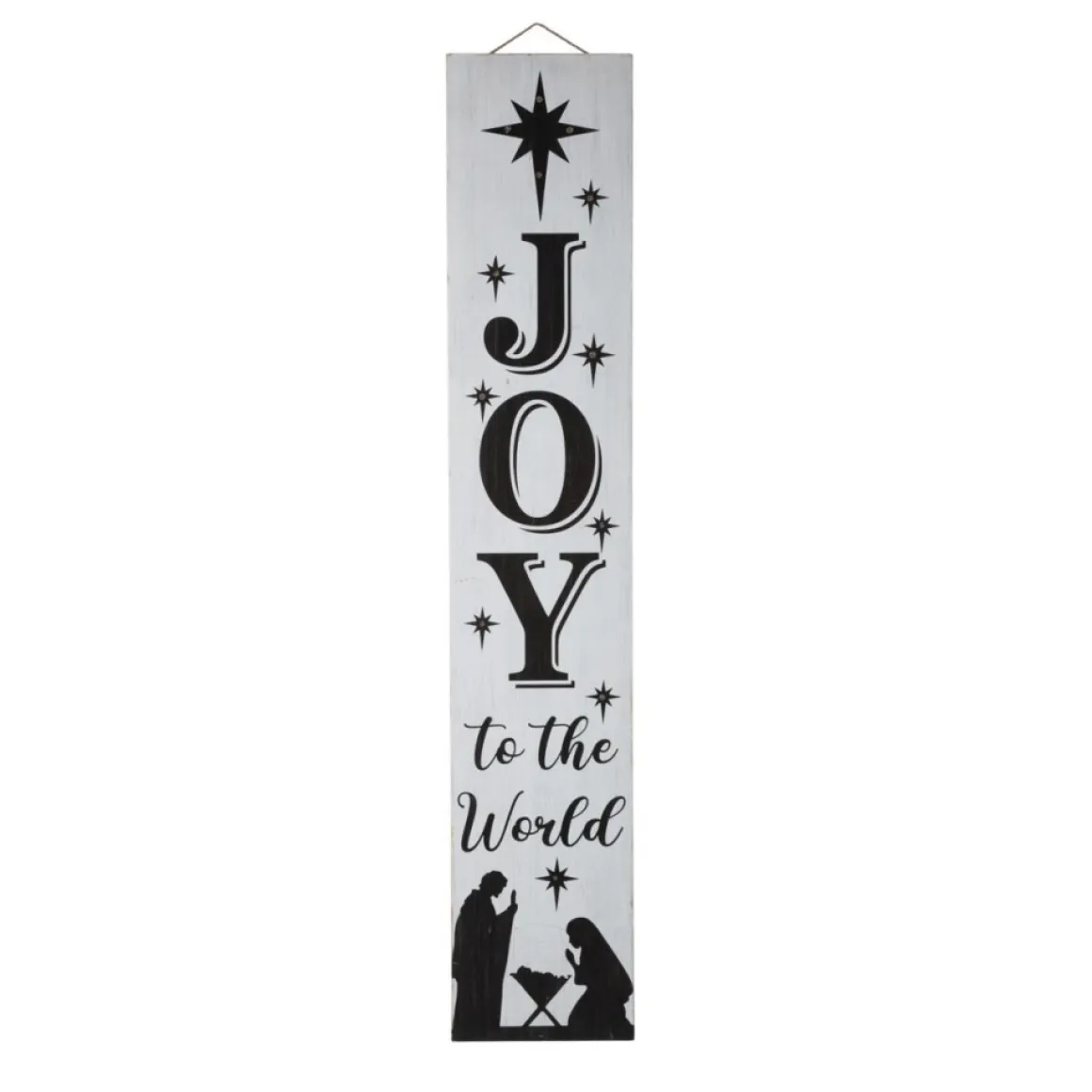 Glitzhome 42"H Lighted Wooden Nativity Porch Sign