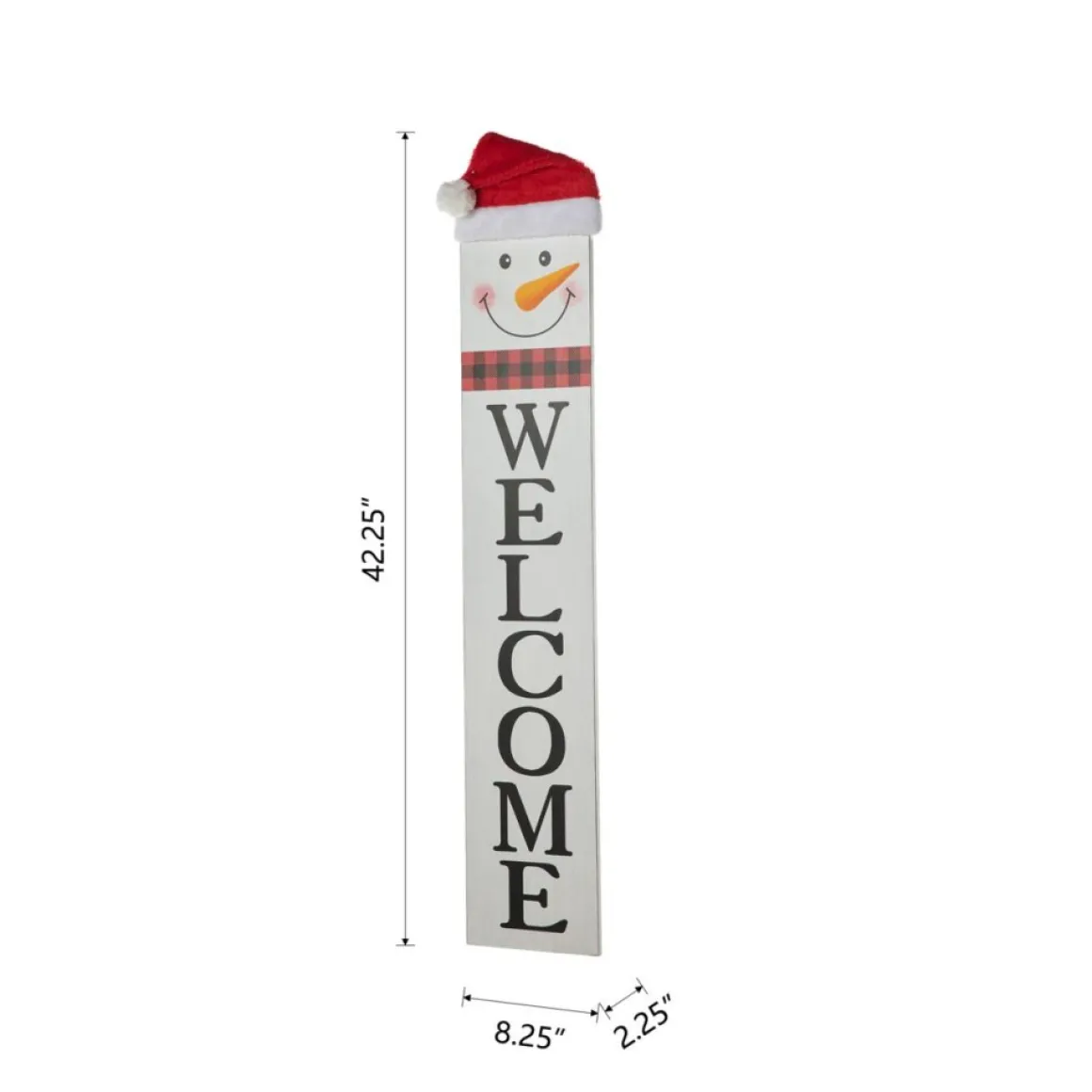 Glitzhome Reversible Wooden Hohoho/Snowman Porch Sign