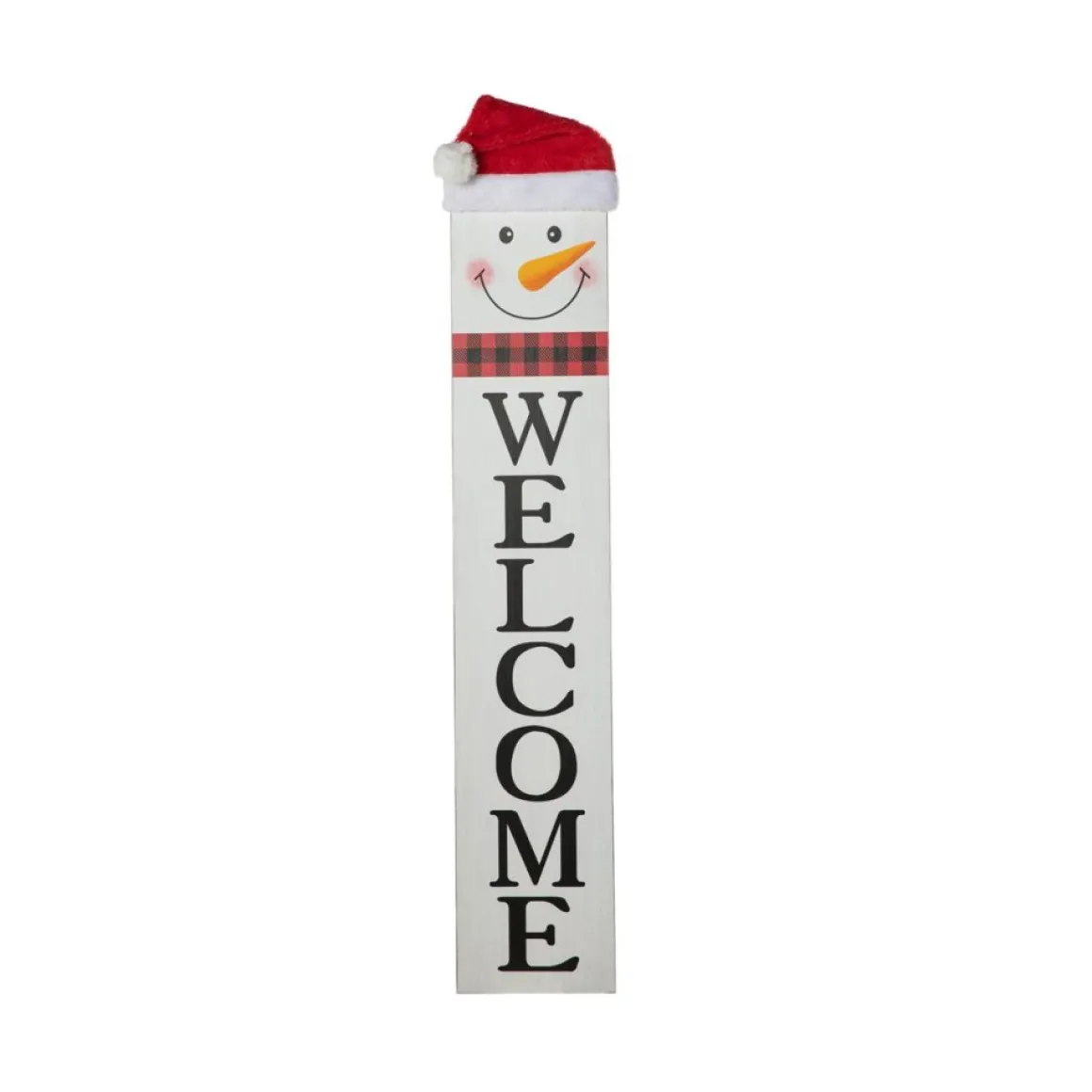Glitzhome Reversible Wooden Hohoho/Snowman Porch Sign