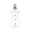 33-Inch Electric Metal Snowman Outdoor Decor With Remote Feature