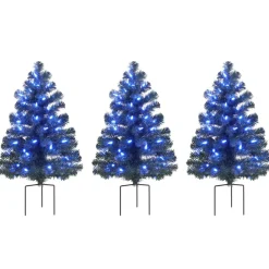 Mr. Christmas Alexa Enabled Pathway Christmas Trees - Rgb Bulbs