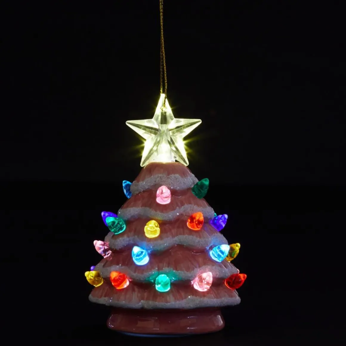 Mr. Christmas Set Of 3 Mini Snow-Tipped Nostalgic Trees With Timer
