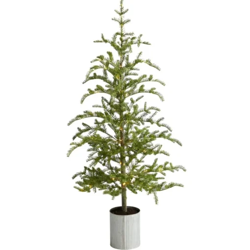 Nearly Natural 5.5 Ft. Pine Artificial Christmas Tree With 150 Lights
