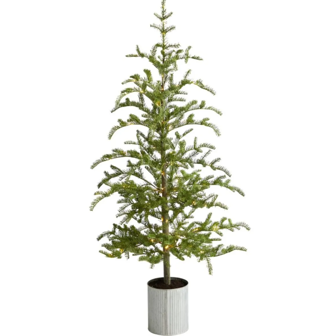 Nearly Natural 5.5 Ft. Pine Artificial Christmas Tree With 150 Lights